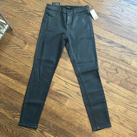 NWT J Brand Alana High-rise Cropped Jeans, Black Leopard Print, Size 25 - Picture 5 of 7